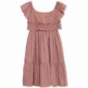 Speechless Cotton Crochet Babydoll Dress